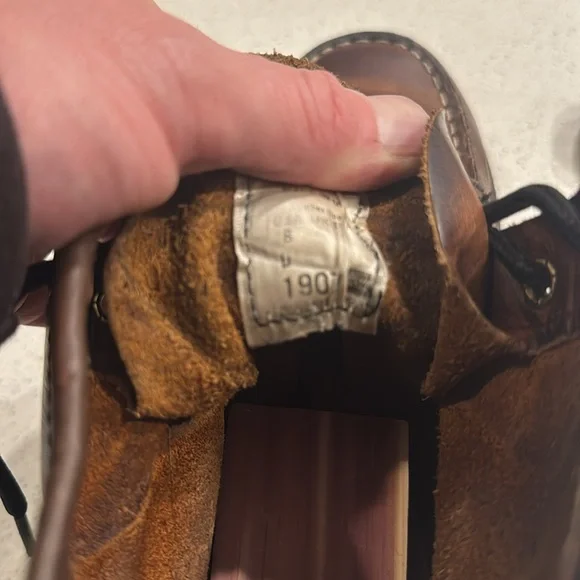 REDWING BOOTS - 1907 MOC TOE COPPER ROUGH & TOUGH LEATHER - Sz 8D - Picture 4 of 7